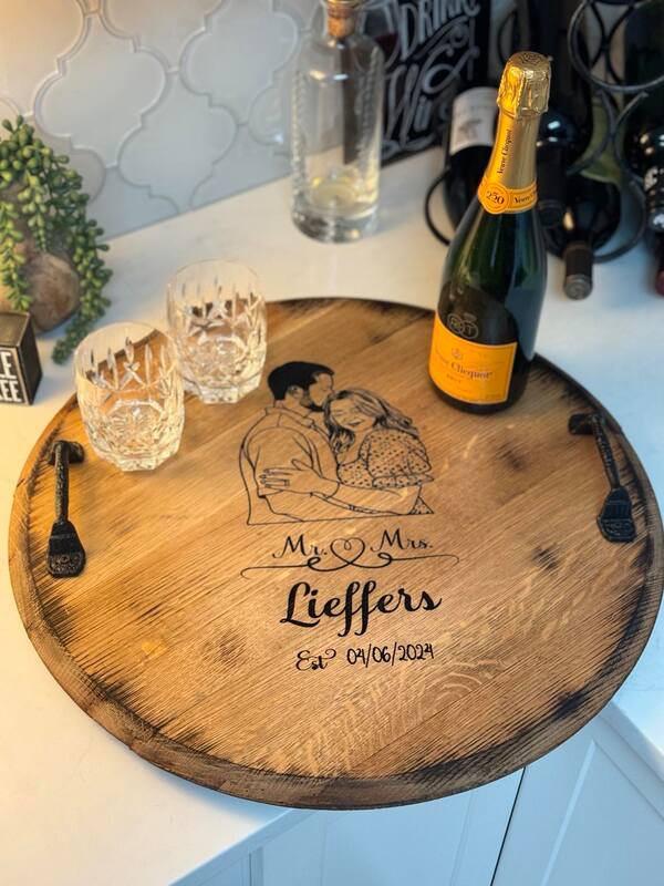 engraved wine tray