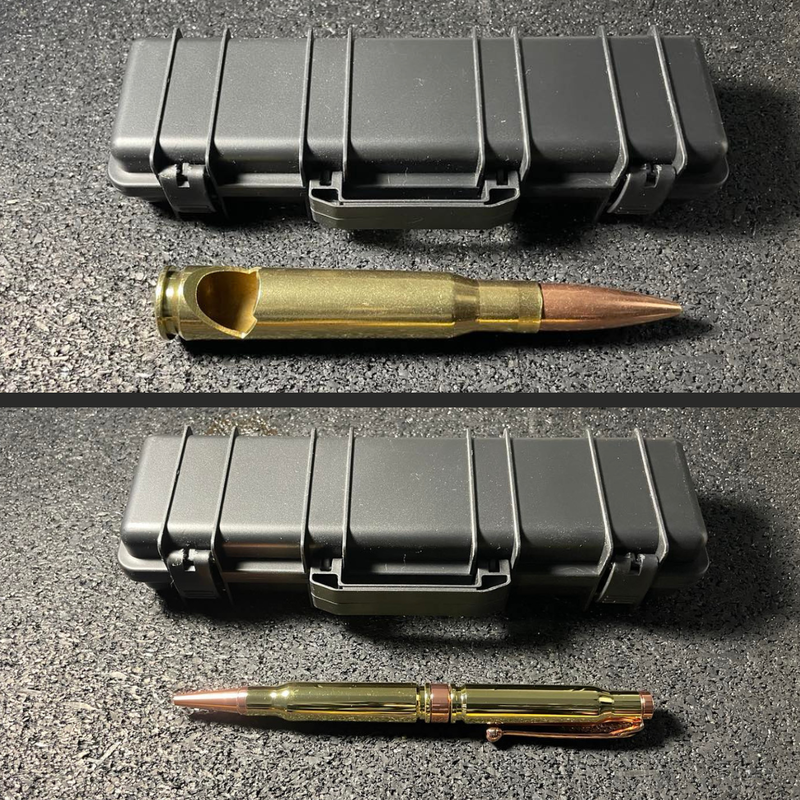 rifle bullet bottle opener and pen with case