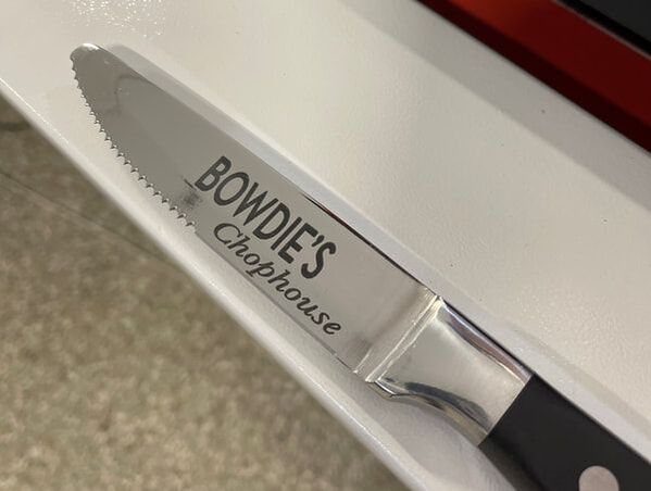 engraved chef's knife