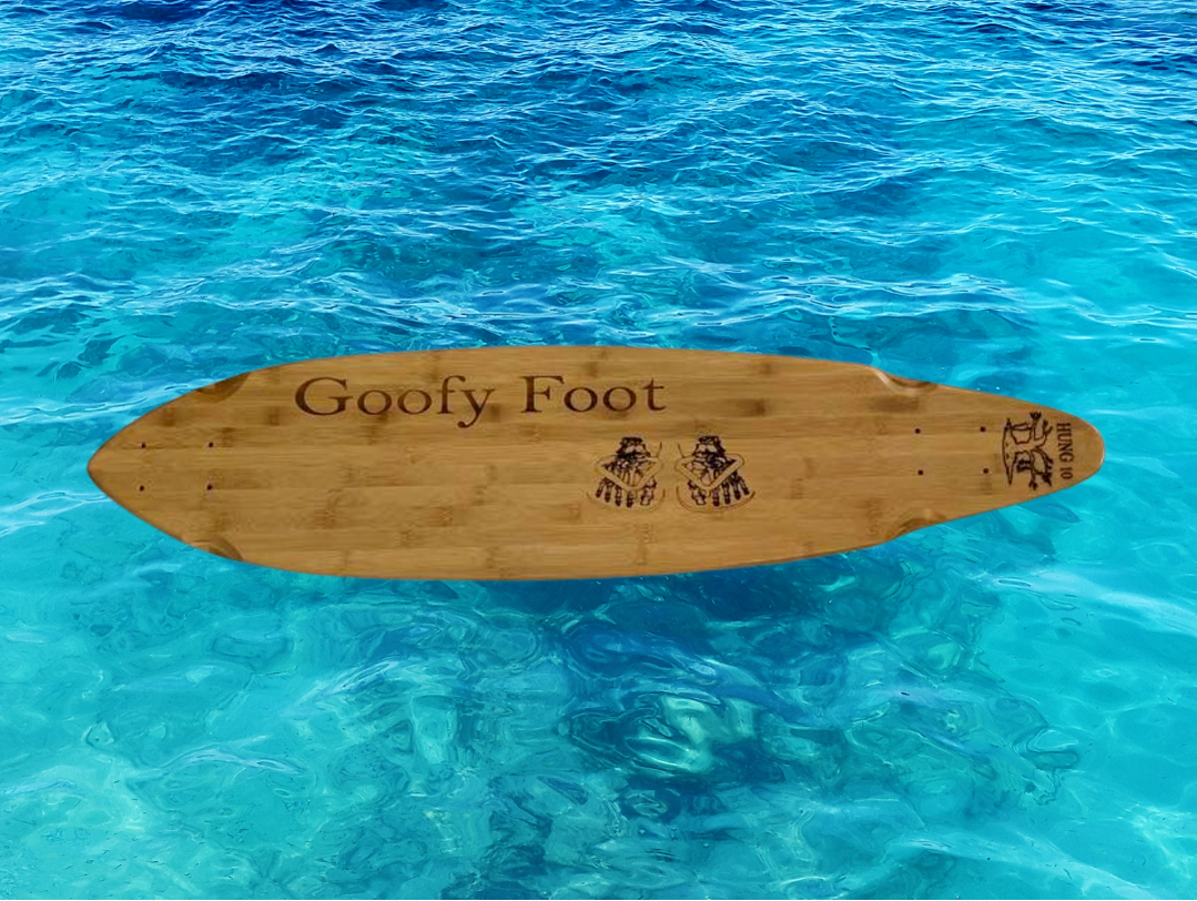 custom engraved wood surf board
