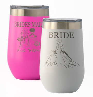 wedding party tumblers for the social district in Saugatuck, MI