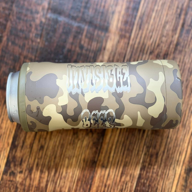 engraved thermal can cooler - invisible beer