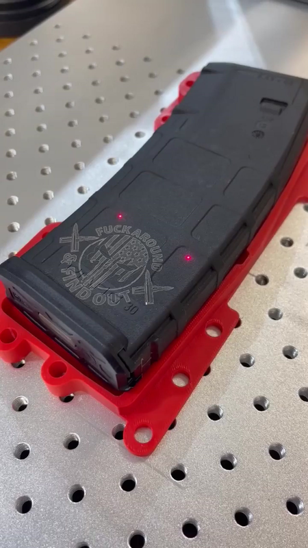 engraved PMAG for AK rifle