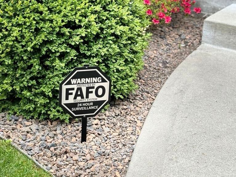 lawn security sign
