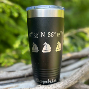 engraved graduation tumbler with lid