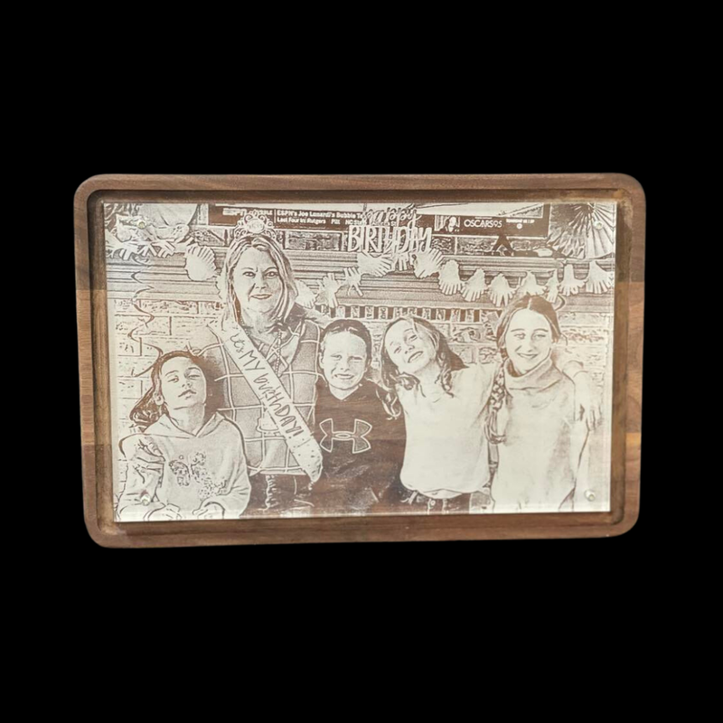Mother's Day wood etched photograph