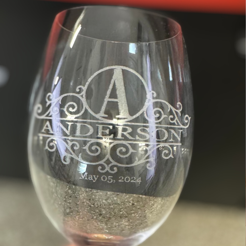 personalized champagne glass